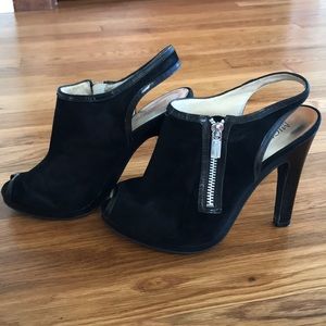 Michael Kors Black slingback peeptoe heels